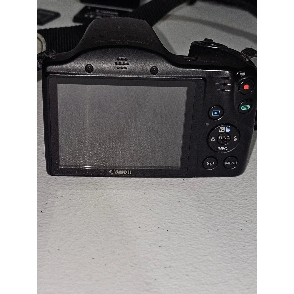 Canon PowerShot SX420 IS 20.0MP Digital Camera Black Tested & Working